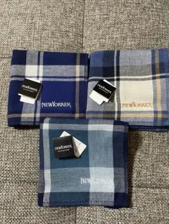 ★新品★ NEWYORKER チェック柄タオルハンカチ3枚セットのサムネイル
