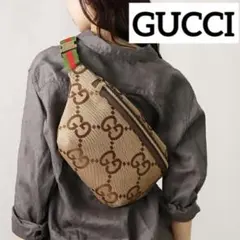 GUCCI ボディバッグ　ベルドバッグ　ジャンボGG 69603