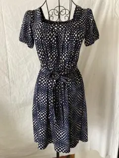 KLEIN PLUS ドット柄半袖ドレス ブラウズ カットソー38