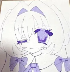 手描きイラスト 原画 女の子 萌え絵