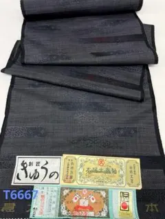 本場大島紬 きゅうの 通産大臣指定伝統的工芸品 正絹 反物 T6667