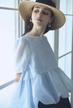 新品未使用✴︎Bluelea Back ribbon dot jacquard38 - メルカリ