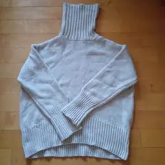 ユアーズ タートルネック セーター ニット ライトベージュ系 S