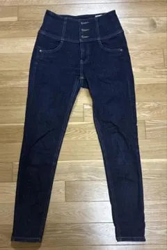 ハイウエストスキニーデニム　ISKO ヘザー　01(S)