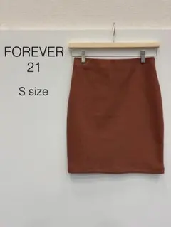 FOREVER 21 リブニットタイトミニスカート テラコッタ Sのサムネイル