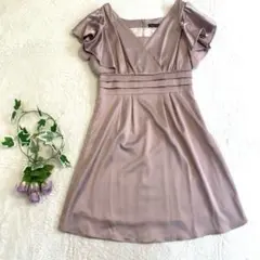 POUR VOUS プールヴー パーティドレス スモークピンク 結婚式 二次会