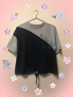 【美品】　半袖Tシャツ　着心地良品　ハイビスカス　ロゴTシャツ