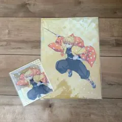 鬼滅の刃 アニプレックスオンラインくじ 我妻善逸 クリアファイル 色紙 セット