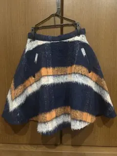 snidel フレアスカート ネイビー オレンジ
