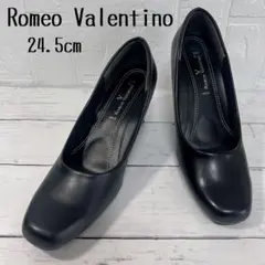 ☘️大特価‼️『Romeo Valentino』ブラックハイヒール 24.5cm