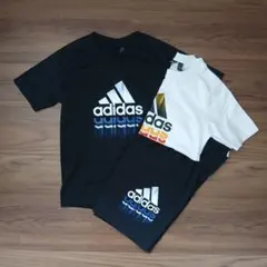 adidas キッズ Tシャツ ハーフパンツ 3点セットのサムネイル