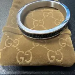 GUCCI グッチ パテントレザー 2連 ブレスレット ラインストーン
