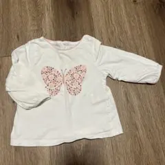 OBBIBI 蝶模様 長袖Tシャツ 12Mのサムネイル