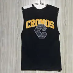 【CRONOS 】バックプリントタンクトップ Ｓブラックのサムネイル