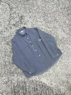 00s長袖ラウンドシャツ　ネイビーホワイト　古着