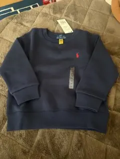 極美品✨ポロラルフローレン　トレーナー　裏起毛 100 ロゴ刺繍 ネイビー　長袖