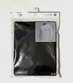 エアリズム クルーネックT (長袖) ブラック M