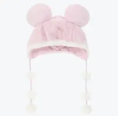 ミッキー耳付きフリース帽子
