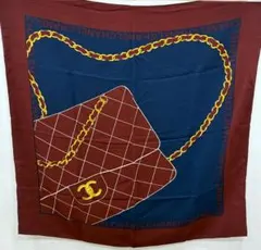 最終値下❗️CHANEL 80s シルクスカーフ ココマーク 総柄 77cm角 最終値下❗️CHANEL 80s シルクスカーフ ココマーク 総柄 77cm角