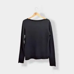 ELVENCE DEUX エルベンスドゥ ストレッチカットソー ブラック Fのサムネイル
