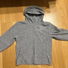 グレー フード付き スウェットパーカー