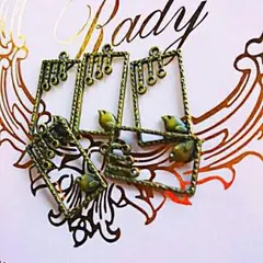 ハンドメイド手作りetc用♡素材♡ヴィンテージ♡アンティーク♡小鳥♡