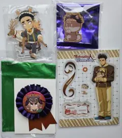 鬼滅の刃 悲鳴嶼行冥 アクリルスタンド ロゼット　アニマルクッキーバッジ セット