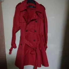 ラルフローレン トレンチコート レディース サイズ11 Lサイズ相当 赤