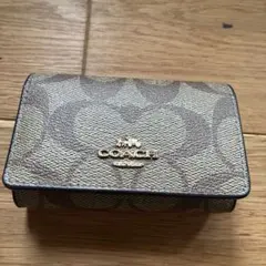 COACH キーケース ベージュ 合成皮革