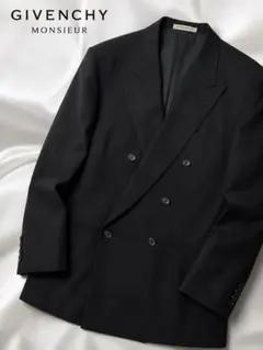 GIVENCHY MONSIEUR ダブルセットアップ 黒 毛100% 日本製 GIVENCHY MONSIEUR ダブルセットアップ 黒 毛100% 日本製 - メルカリ