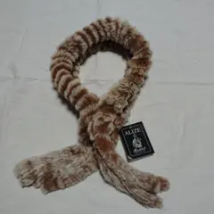 【寒さ対策♡】ALIZE ラビットファー マフラー キャメル★毛皮