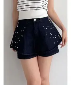 MARCURYDUO パールデニムショートパンツのサムネイル