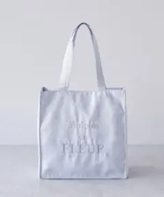 メゾンドフルール ブランドロゴ刺繍ジャカードスクエアトート ライトブルーのサムネイル
