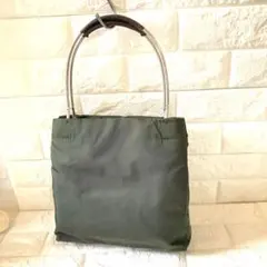 PRADA ナイロン ショルダーバッグ/ハンドバッグ カーキ メタルハンドルのサムネイル