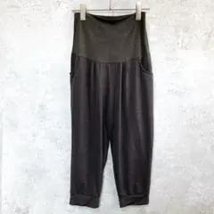 マタニティパンツ【L】カーキ クロップド丈 産前産後 ゆったり ストレッチのサムネイル