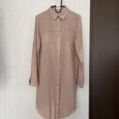 値下げしました　EGOIST ベージュ ボタンアップ シャツドレス