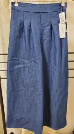 ブルー ワイドパンツ