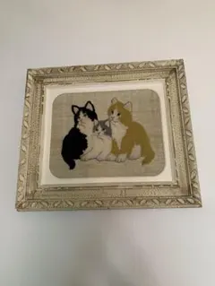 고양이 그림 고양이 인테리어 태프팅 천 그림 고양이 점포 센기