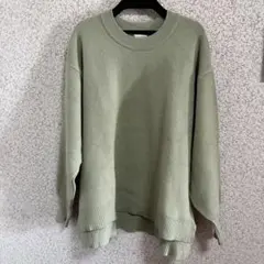 Earth music&ecology ライトグリーンニット