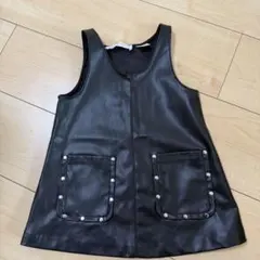 zara レザージャンパースカート　110cm