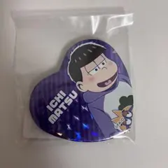 おそ松さん AGF2025 ハート型ホログラム缶バッジ 中華風リボン 一松