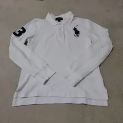 ポロシャツ ホワイト 刺繍 3　長袖