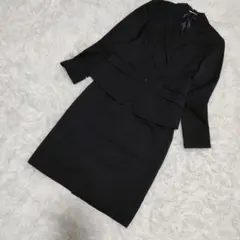 《極美品》nline 佐々木希 ウール セットアップスーツ ブラック 7号×9号