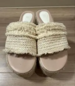 厚底 ジュートサンダル ベージュ 38のサムネイル