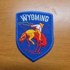 WYOMING ワッペン カウボーイ 刺繍