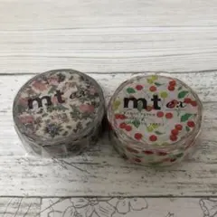 mt ex マスキングテープ　2点セット　小花　さくらんぼ