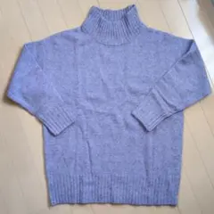 レディース　ニット　セーター　ハイネック　薄紫　L　未使用品