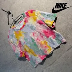 NIKE women's クロップドTEE ダイダイ柄