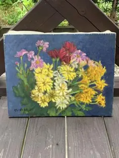 絵画 油彩画 少女 茅原佳介 「花」 - メルカリ