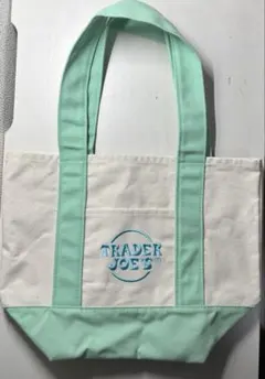 トレジョ Trader Joe's パステル グリーン ミニトート バッグ